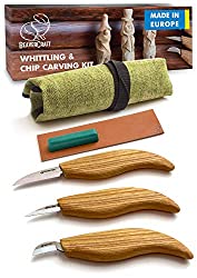 BeaverCraft S15 Whittling Wood Carving Kit - Wood Carving Tools Set - Chip Carving Knife Kit - Whittling Knife Set Whittling Tools Wood Carving Wood for Beginners (Chip Carving Knife Kit)