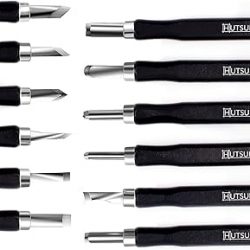 Hutsuls Wood Carving Tools Set - Easy to Use 12 pcs Mini Wood Chisel Beginner Wood Carving Kit for Adults & Kids Carving Kit Gift