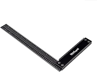 Precision Square Tool Set for Measuring and Marking - Aluminum Steel Framing Square, T Square Ruler for Professional Carpentry and Woodworking (12 inch)