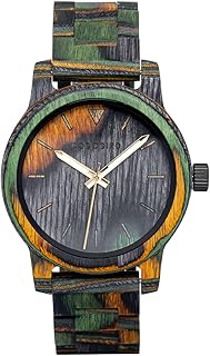 Men Wooden Watch Fashion Quartz Analog Wristwatch Colorful Handmade Wooden Watches for Men