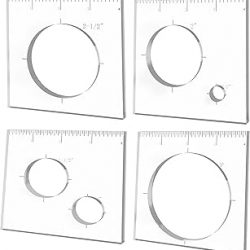 Router Jig Template Circle Inlay Templates 4'' Decorative Tools Router Template for Woodworking (4 pcs Circle Inlay Templates)