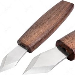 Marking Knife Woodworking Marking Gauge Wood Working Scribing Knife Wood Carving Knives Double Bevel Marking Knife with Wooden Handle for Marking, Scribing and Carving