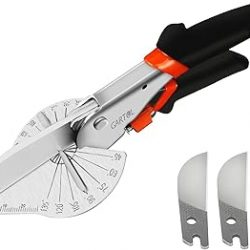 GARTOL Multifunctional Trunking/Miter Shears for Angular Cutting of Moulding and Trim, Adjustable at 45 To 135 Degree, Hand Tools for Cutting Soft Wood, Plastic, PVC, with Replacement blades